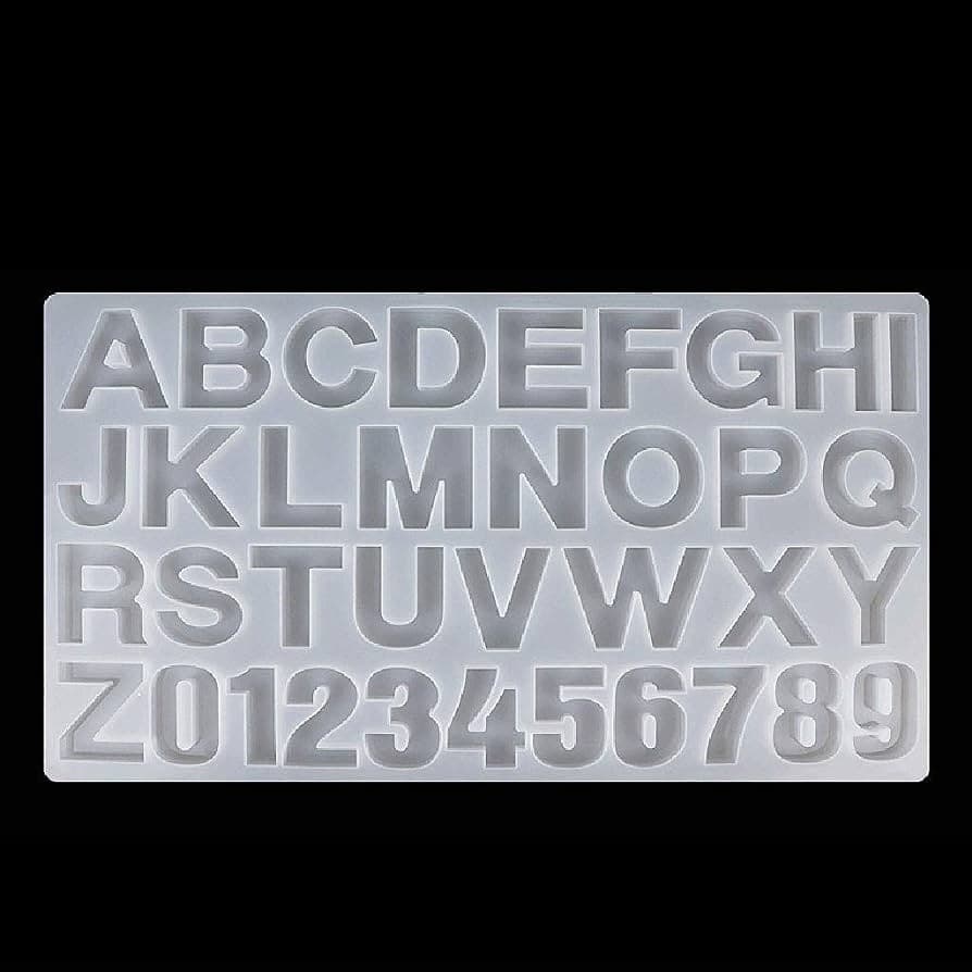 Molde de Silicone Alfabeto Para Produtos de Resina