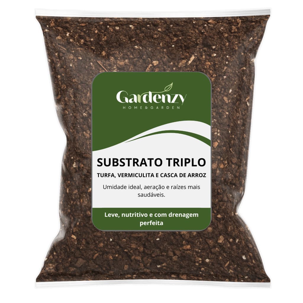 Substrato Triplo para Plantas – Turfa, Casca de Arroz e Vermiculita - Nutrição Saudável