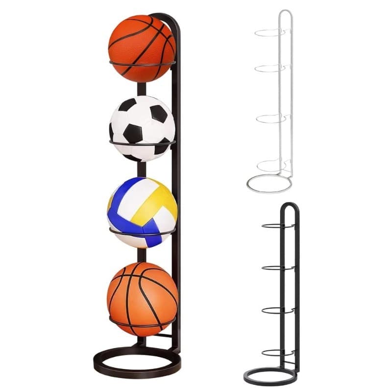 LIVI Futebol Basquete Organizadores Suporte 4 Camadas Cubo Vertical Display Rack Para Vários Equipamentos Esportivos Arm
