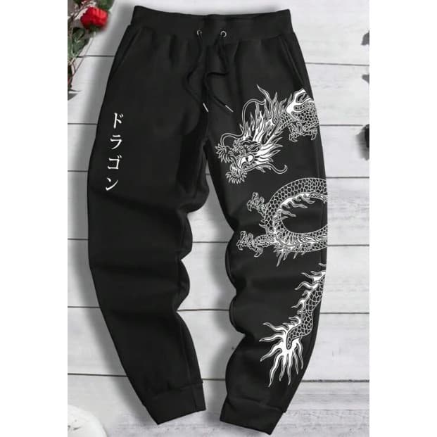 Calça Moletom  Estampada Dragão Japonês Unissex Novo!