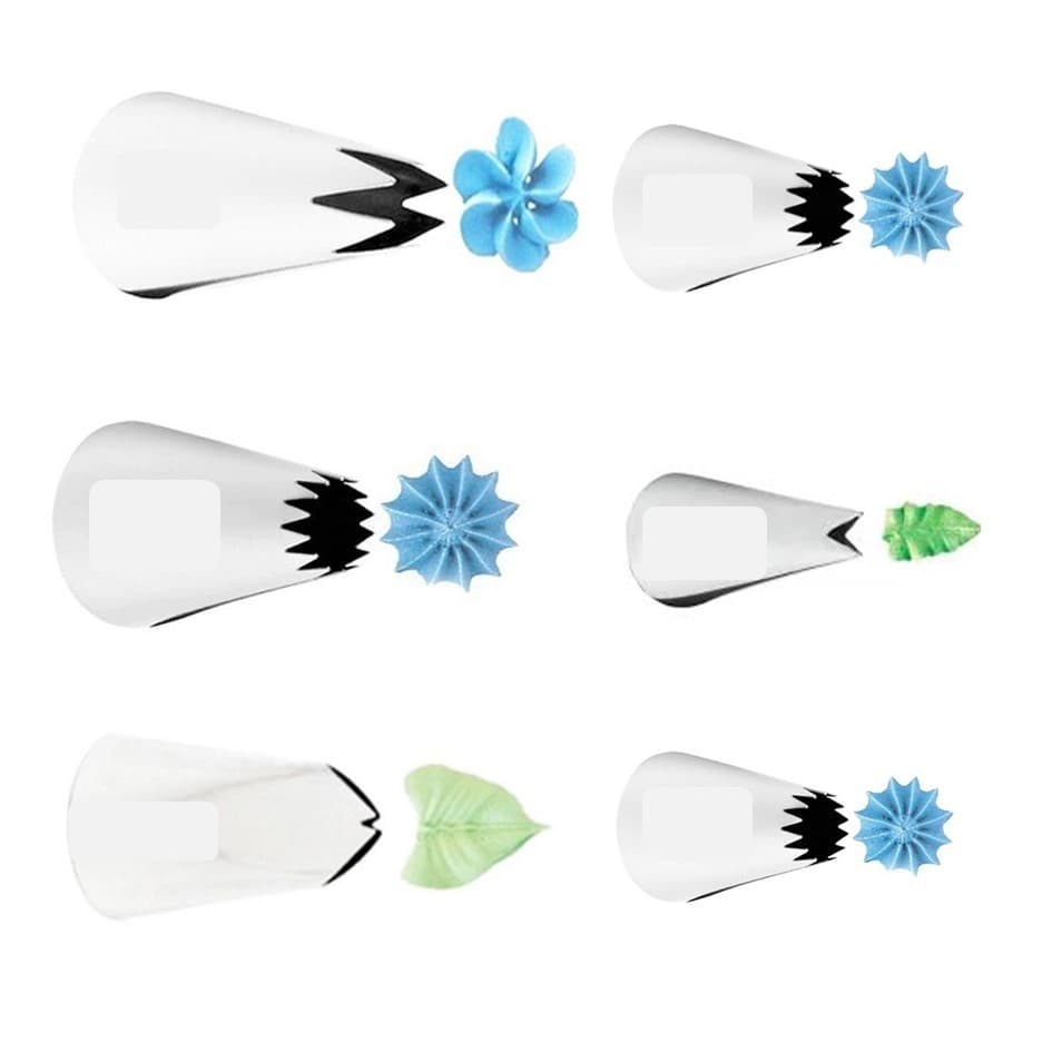 Kit 6 Bicos De Confeitar Wilton Folha E Pitanga