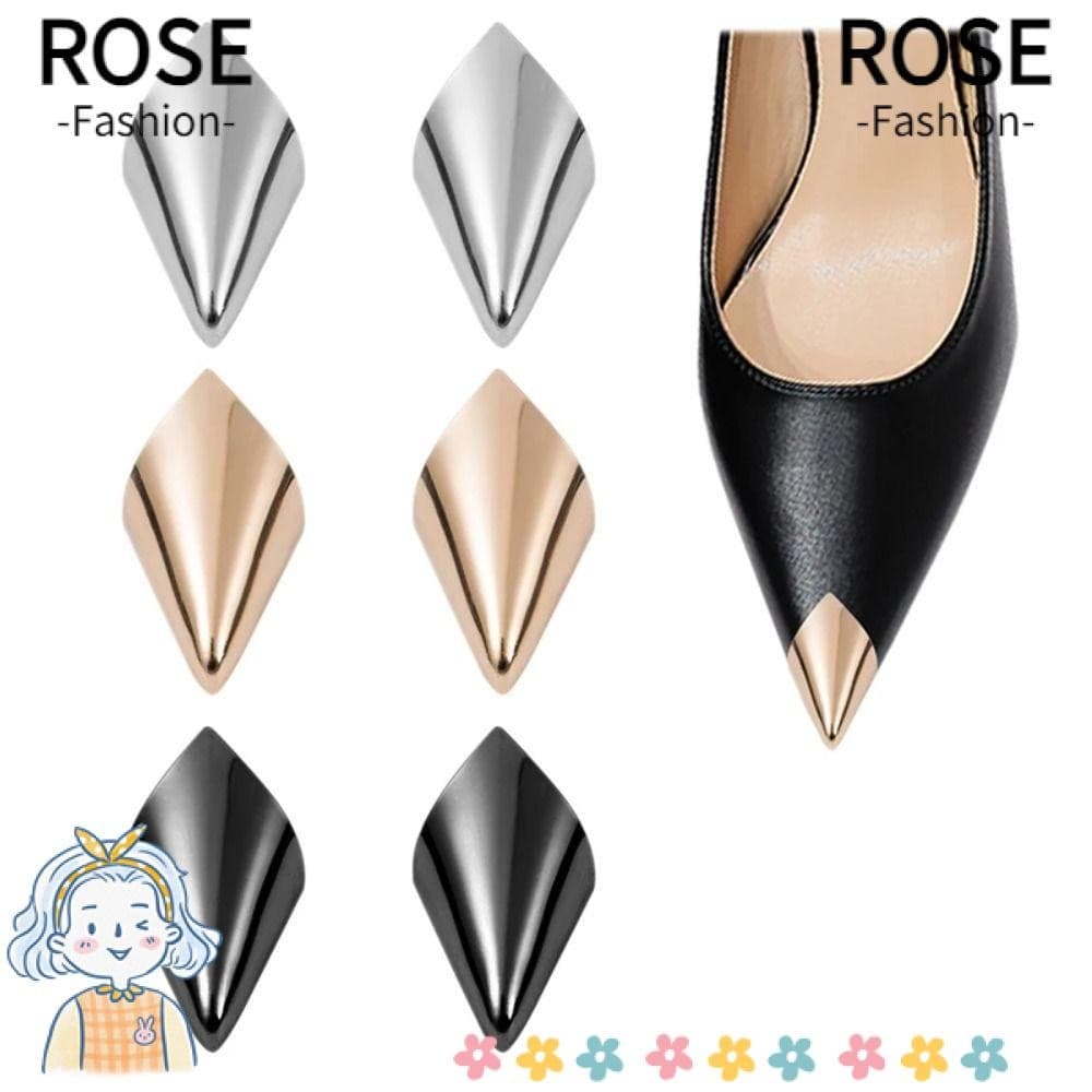 ROSEGOODS 1 Par De Protetor Pontiagudo De Sapato , Tampa De Ponta De Salto Alto De Metal Para Reparo Capa Antidesgaste D