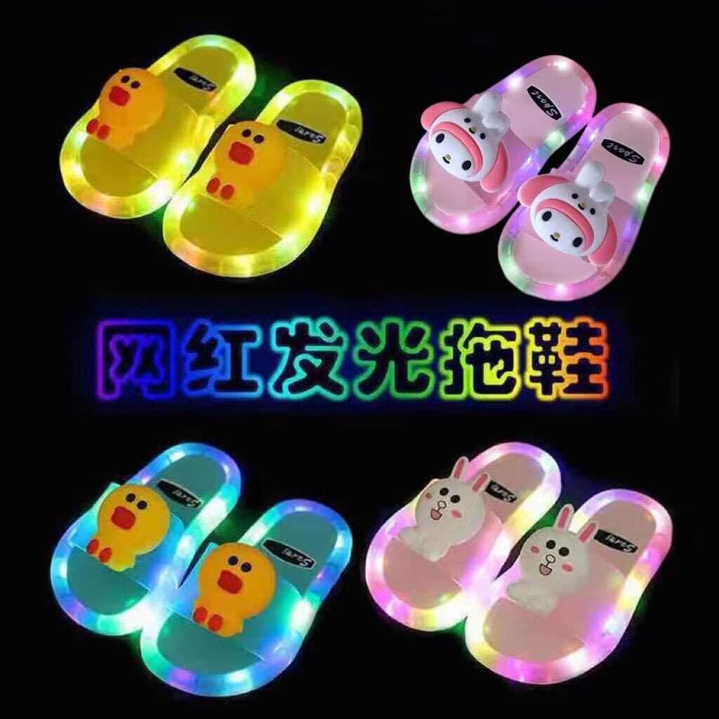 Crianças chinelos verão luminoso influenciador meninos meninas ao ar livre Wear dos desenhos animados bonito médio grand