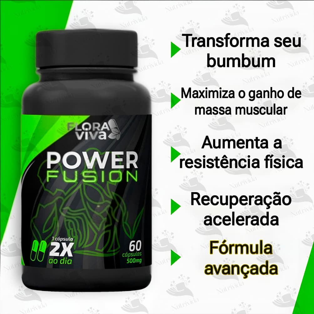 Cres ce Bum bum | Power Fusion | Suplemento Natural | Original