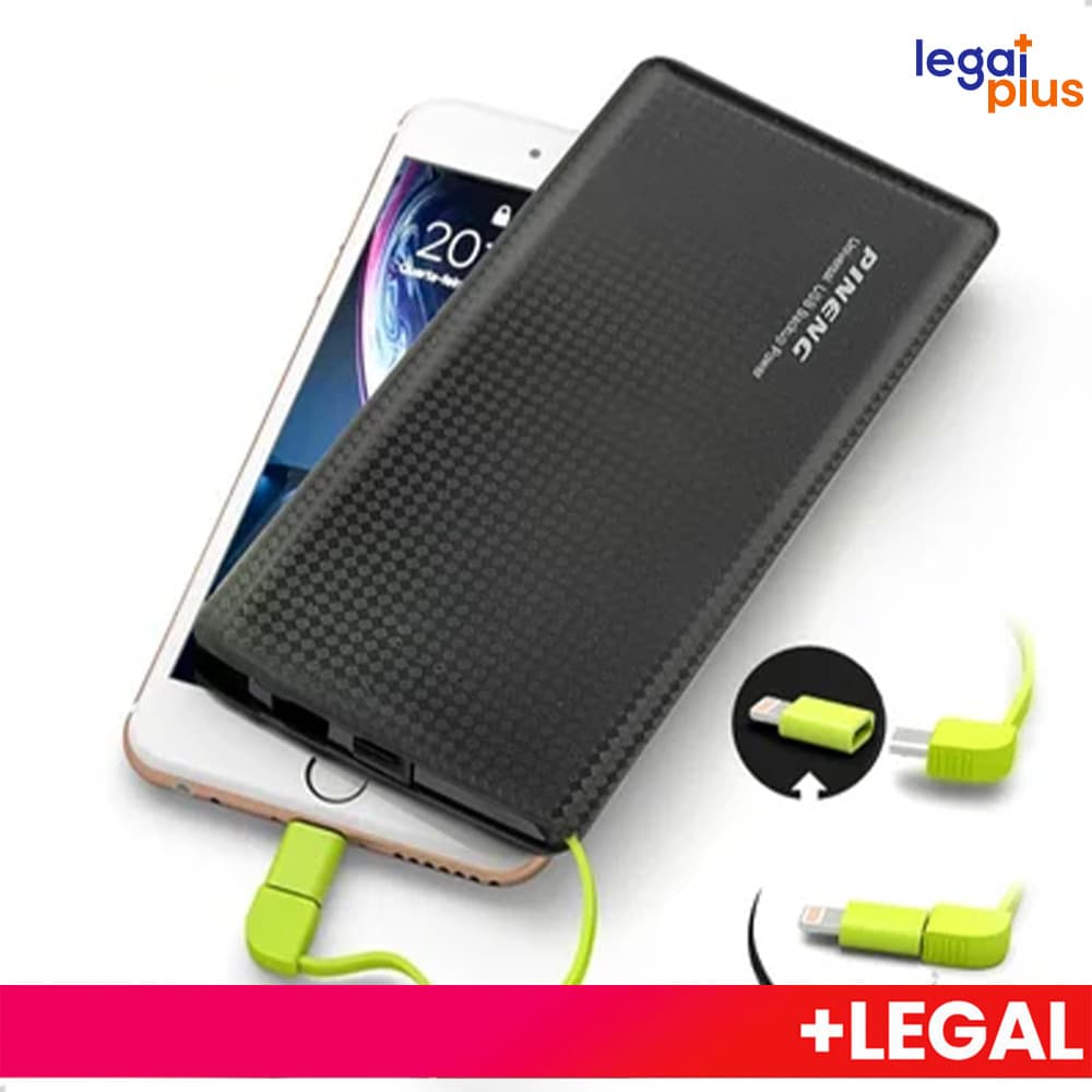 Carregador Portátil Pineng Power Bank 10.000mah&5000mah com adaptador iPhone,V8.     10000mah&5000mah