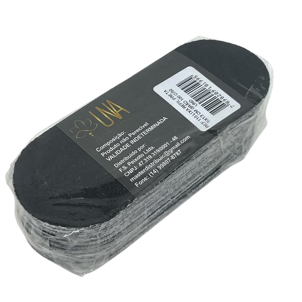 Lixa Refil Preta Para Pé 5x13cm 50un Descartável Profissional Pedicure