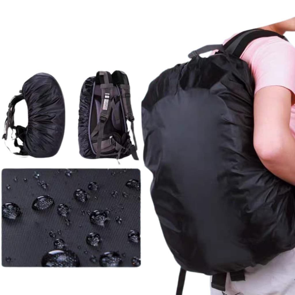 Capa de Chuva para Mochila 25L a 35L Dupla Face Impermeável com Refletivo e Elástico