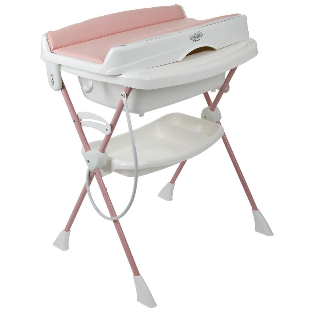 Banheira Dobrável Burigotto Splash+ Rose Madder Com Trocador