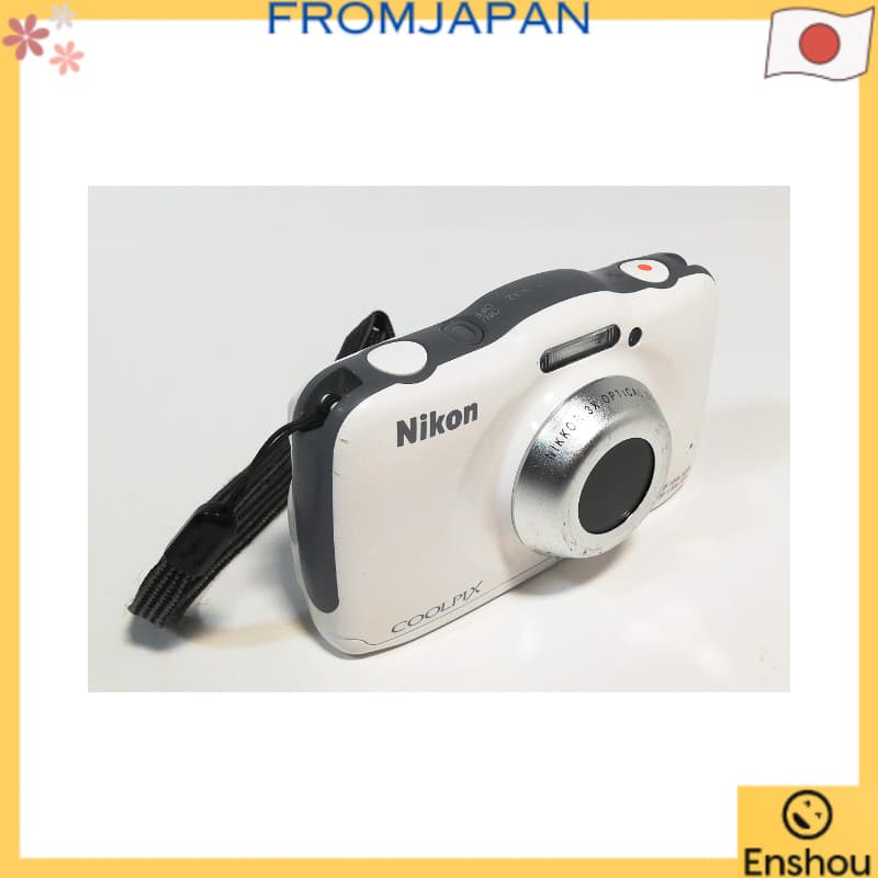 [USED]FromJapan[USED]Câmera Digital Nikon S32 à Prova d'Água 13 Megapixels Branca S32WH