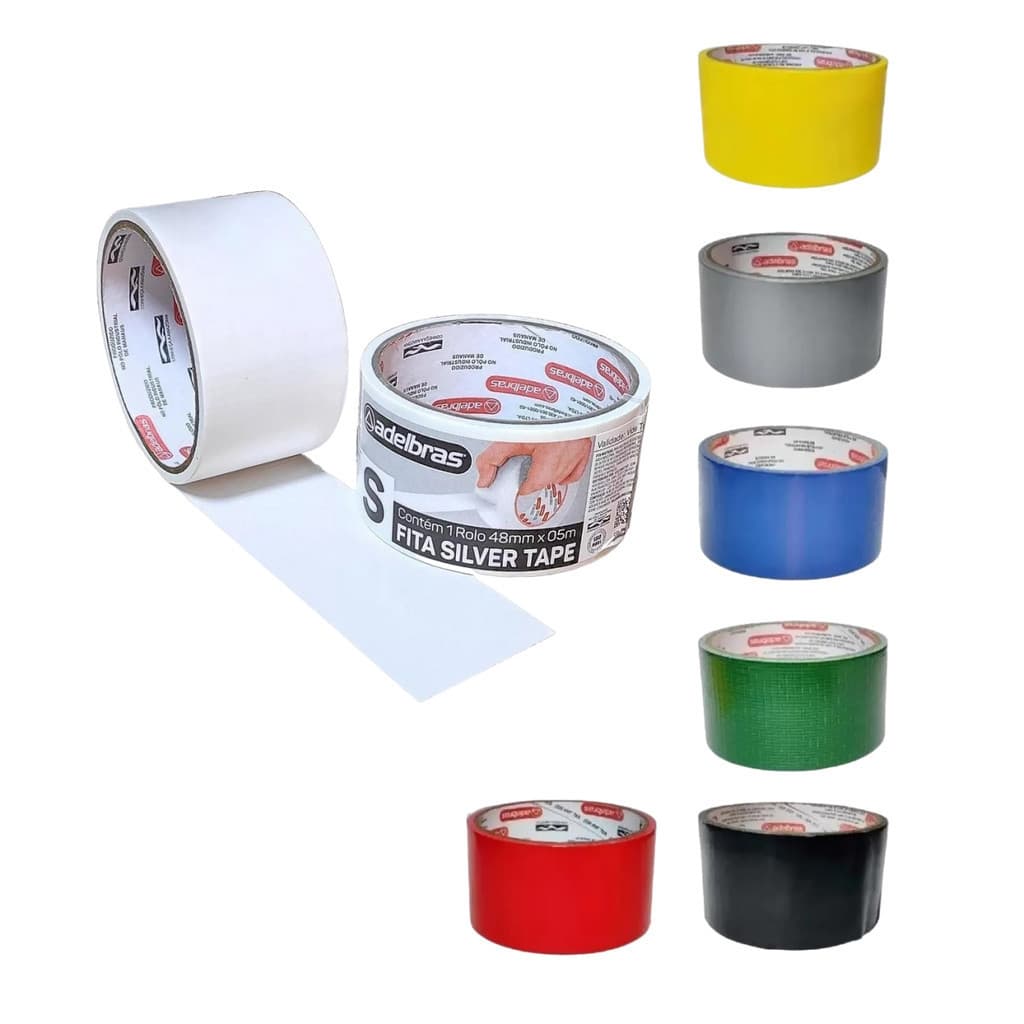 FITA SILVER TAPE MULTI-USO BRANCA ADELBRAS 48mm X 5m