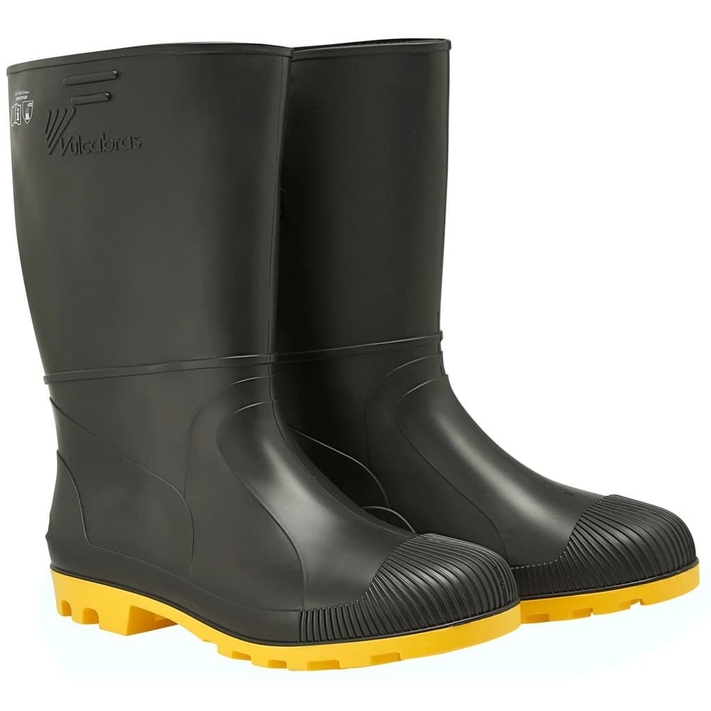 Bota EPI de Borracha Jarninagem Limpeza Impermeável PVC Cano Longo Preto BPCC30 - Vulcabras490