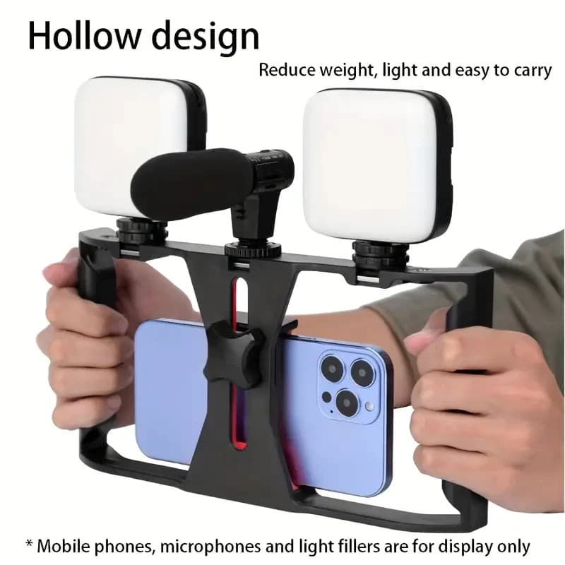 Estabilizador Kit Video  TOMATE mtg-3333 Making Suporte De Gaiola De Coelho Com Tripés Móvel Para Celular E Câmera