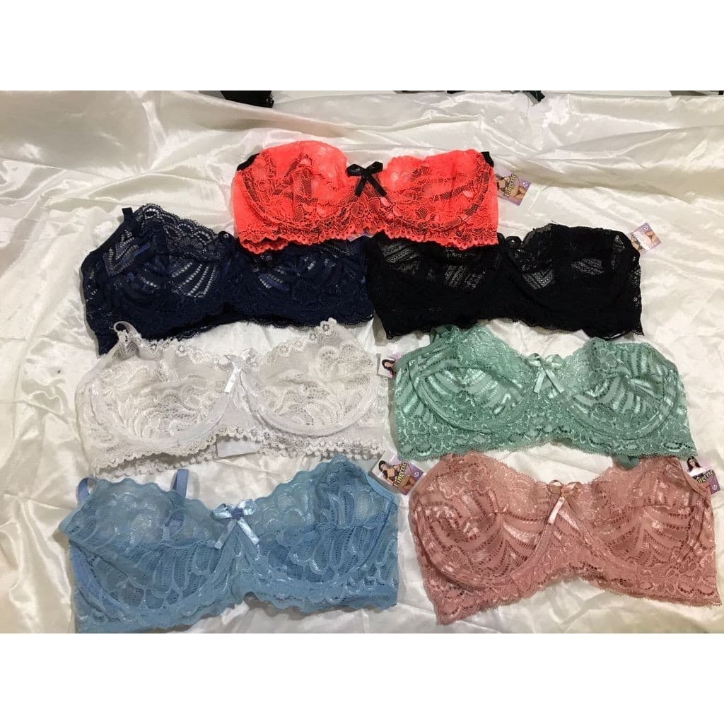 KIT 5 Sutiã Sem Bojo Com Aro de Metal Renda Luxo Atacado Sutian renda Premium barato revenda