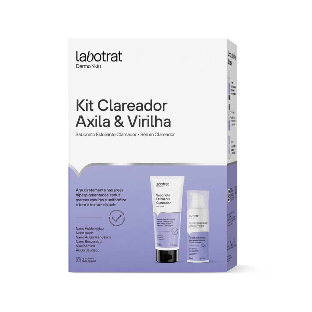 Labotrat Clareador Axila e Virilha – Sérum com Ácido Kójico + Sabonete Esfoliante