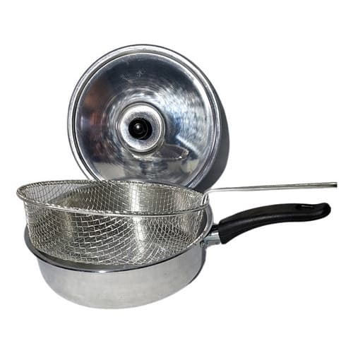 Fritadeira de Aliuminio com Cesto e Tampa Menor Preço