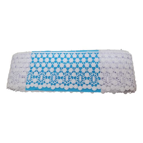 Renda Guipir Branca Veu Artesanato 8cm 13,7 Metros C613