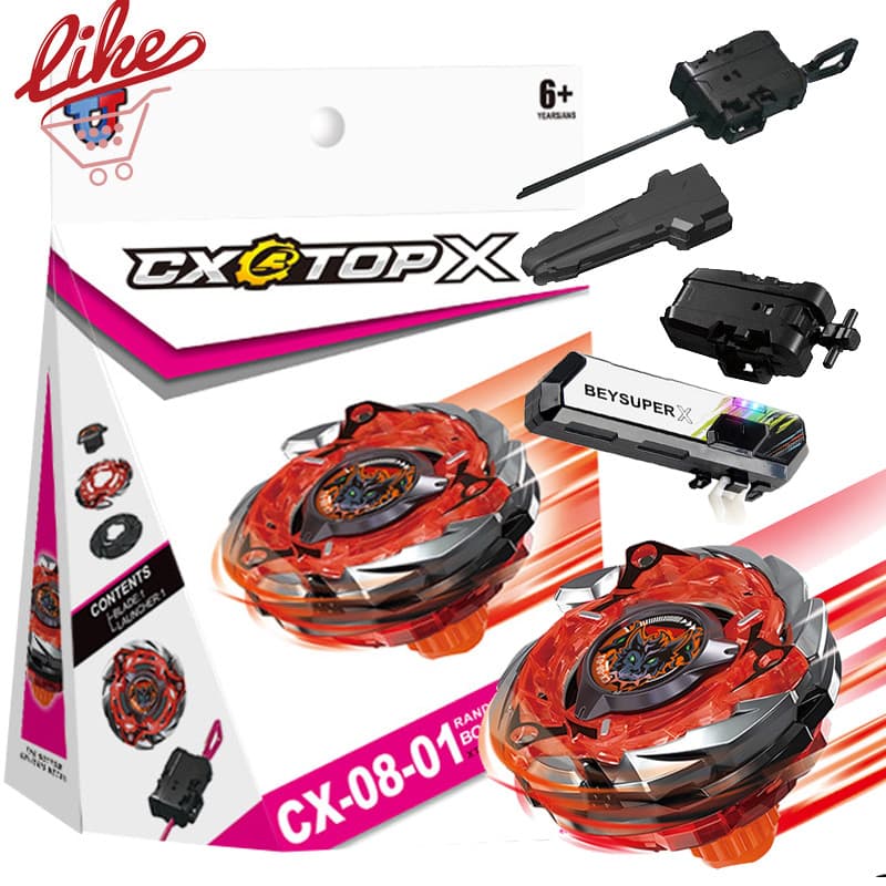 Beyblade X CX-08 01 Cerberus Flame Xtreme Com Lançador Led Grip Conjunto Para Explosão Criança Brinquedos Crianças