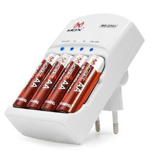 Carregador De Pilha Aa/aaa 9V Bivolt Auto Stop S/ Pilha Mo-cp50 mox