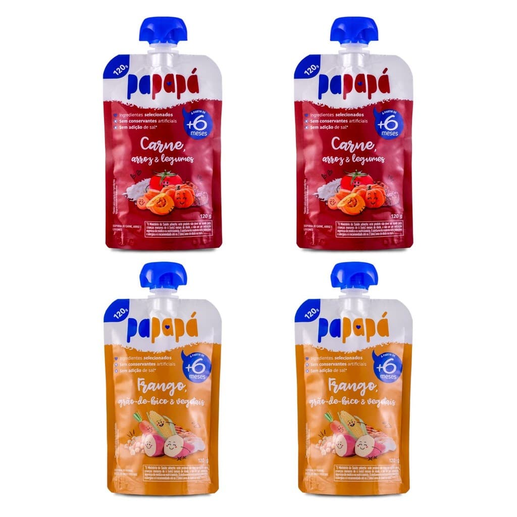 papinhas de carne e frango para bebe sem sal saudavel papapa