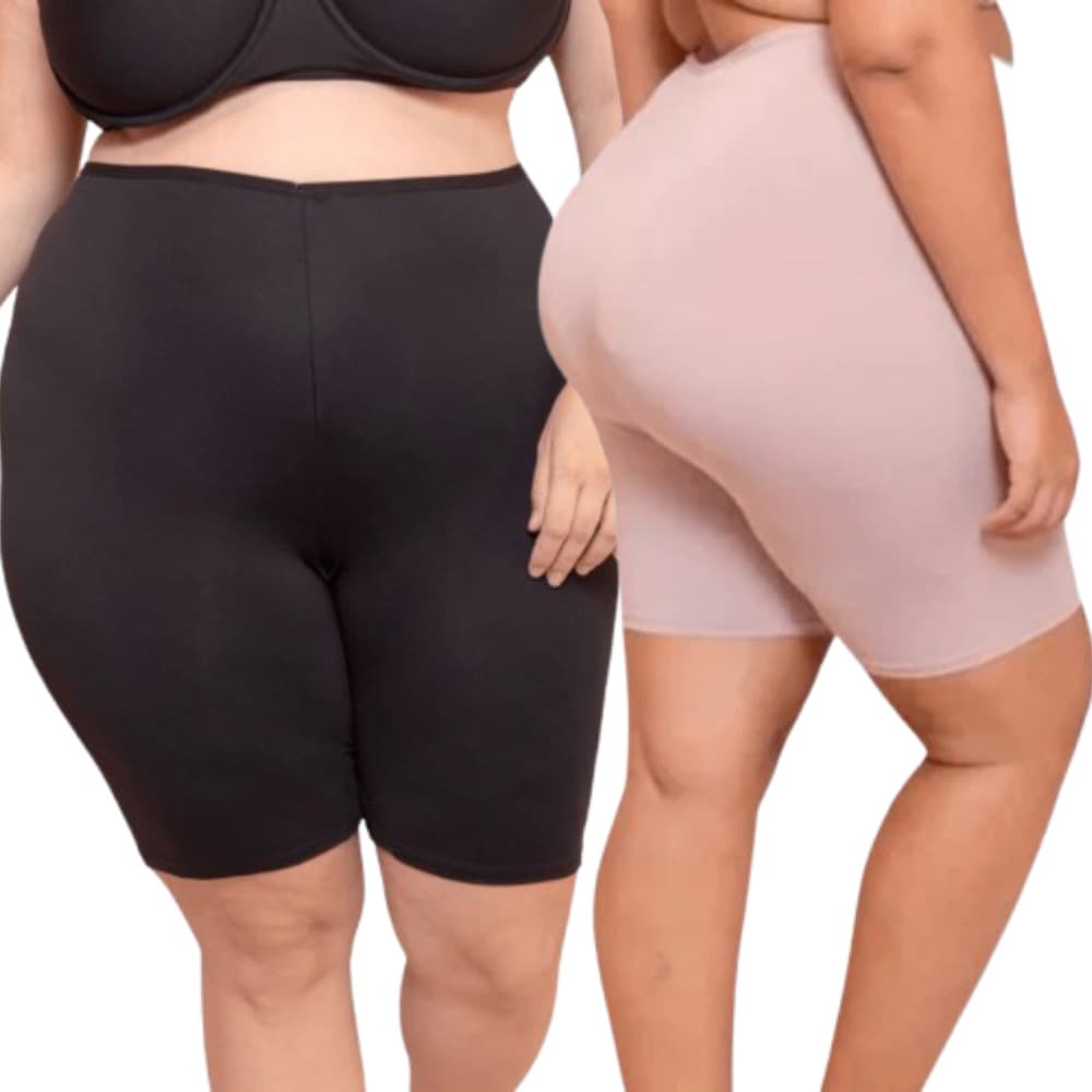 Kit 2 Bermuda Anágua Feminino Plus Size Anagua Segunda Pele Usar De Baixo De Saia E Vestido Bermuda Não Marca