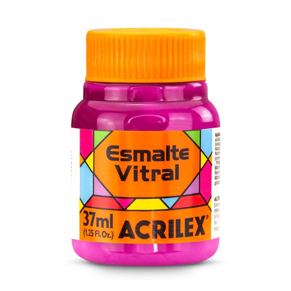 ESMALTE VITRAL ACRILEX 37ML 527 PINK