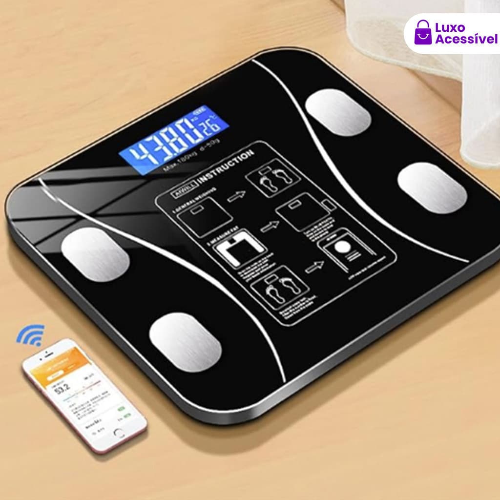Balança Corporal Bioimpedância Profissional Bluetooth