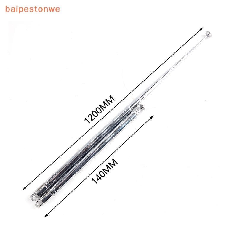 [baipestonwe] 120cm 10 Seções De Aço Inoxidável Haste Telescópica Antena Rádio FM AM Super Sinal