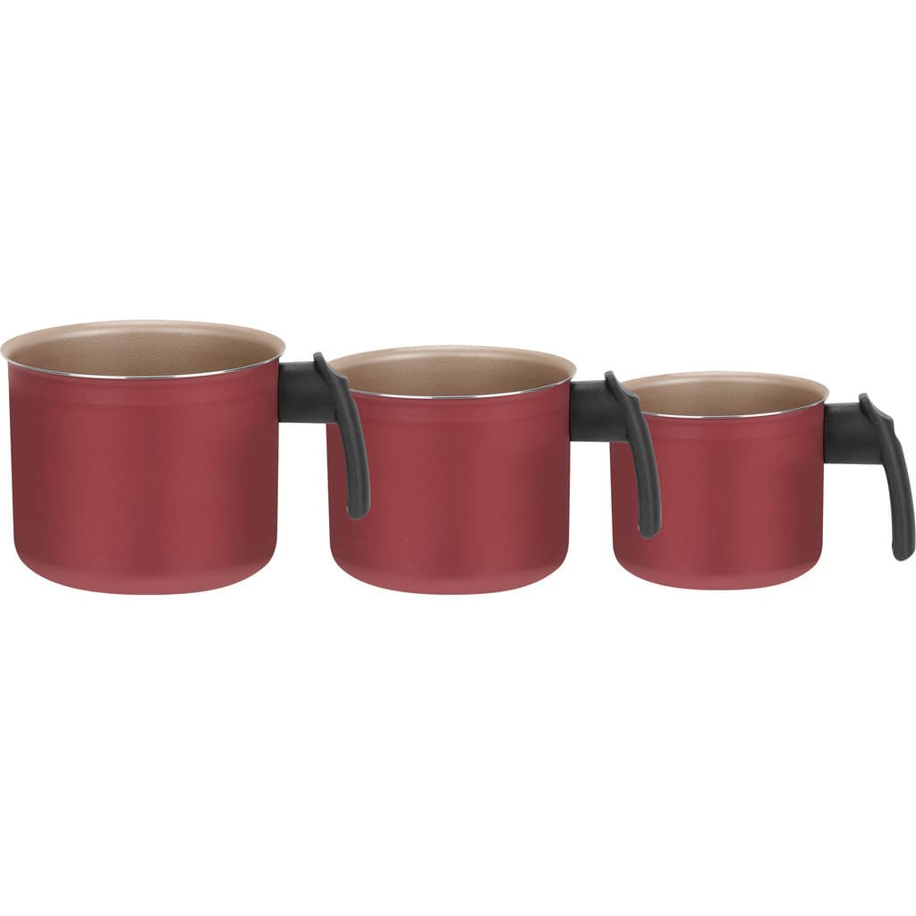 Jogo 3 pecas de Leteira Antiaderente Cereja12 14 16