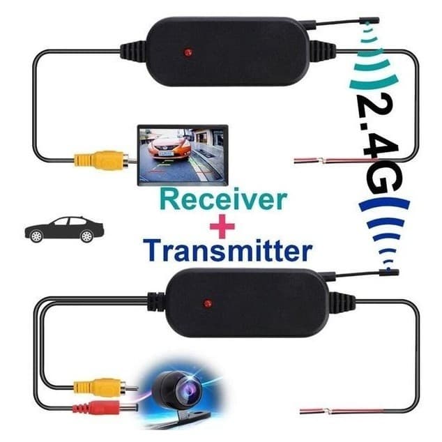 Cabo Câmera De Ré Transmissor De Vídeo Sem Fio Wireless