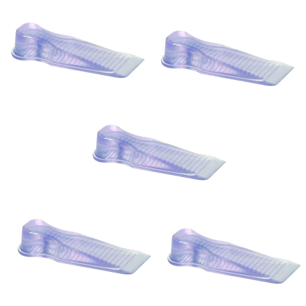 5 Trava Calço Cunha Transparente Prendedor Aparador Para Porta em PVC  (macio como silicone)