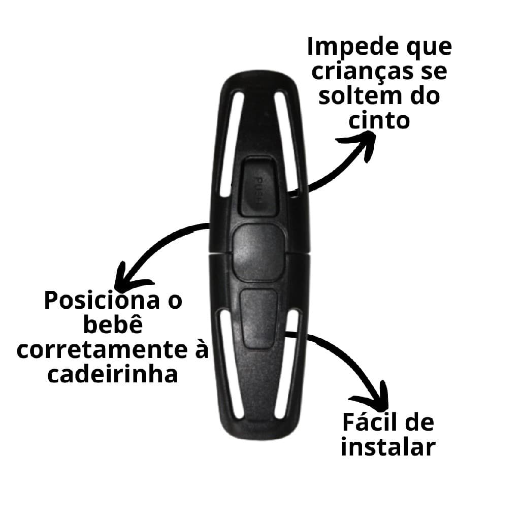 Kit 2 Ajuste para Cinto de Segurança Trava Essencial para Cadeirinha Infantil