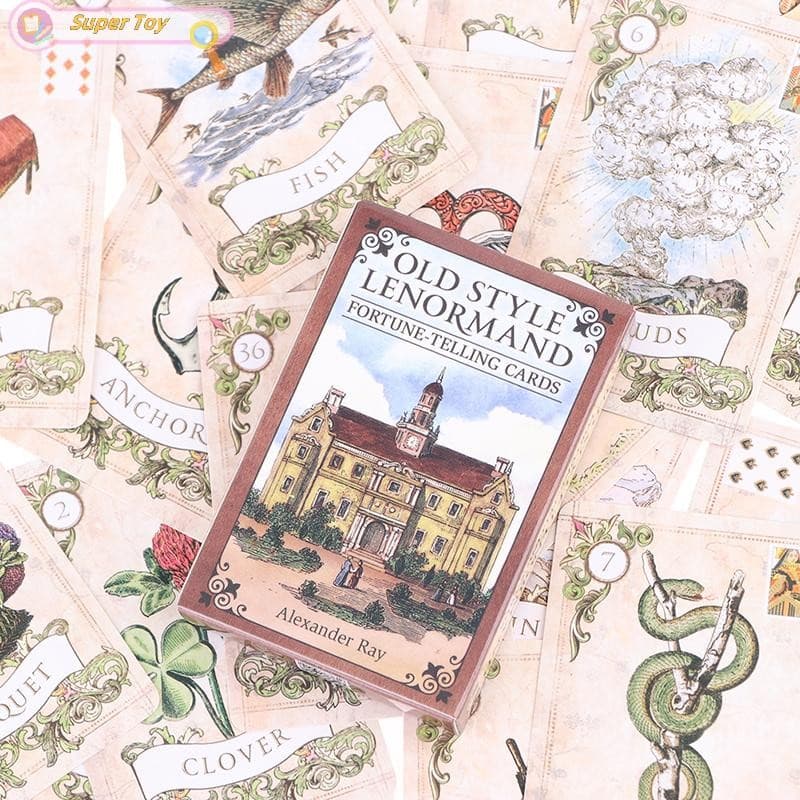 SUPERTOY Estilo Antigo Lenormand Oracle Card Party Profecia Jogo De Tabuleiro De Adivinhação
