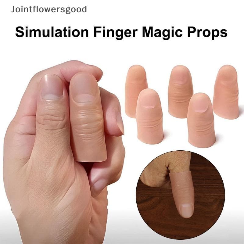 JTFG Membros Protéticos Dedos Falsos Berços Simulados Próteses Cortadas Luvas De Silicone Desaparecem Para Jogar Adereço