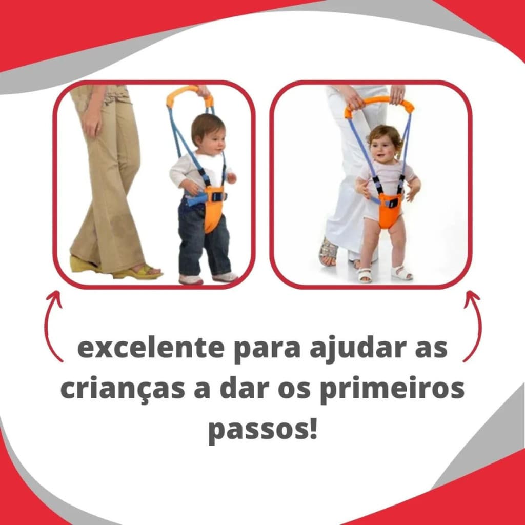 Andador Portatil Colete Suspenso De Bebe Primeiros Passos