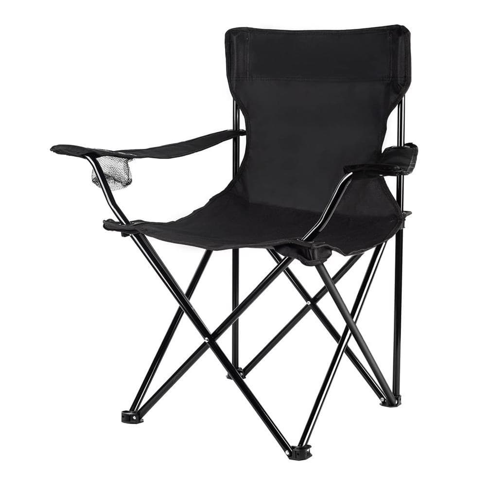 Cadeira De Pesca Dobrável Com Apoio De Braço E Porta Copos