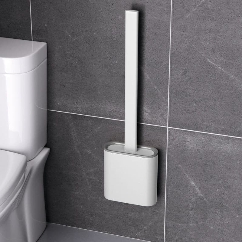 Escova de Privada 2 em 1 Quadrada em Silicone, Multiuso para Banheiro