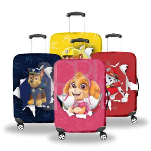 Capa de Mala para Viagem Protetora Estampas Personagens Patrulha Canina