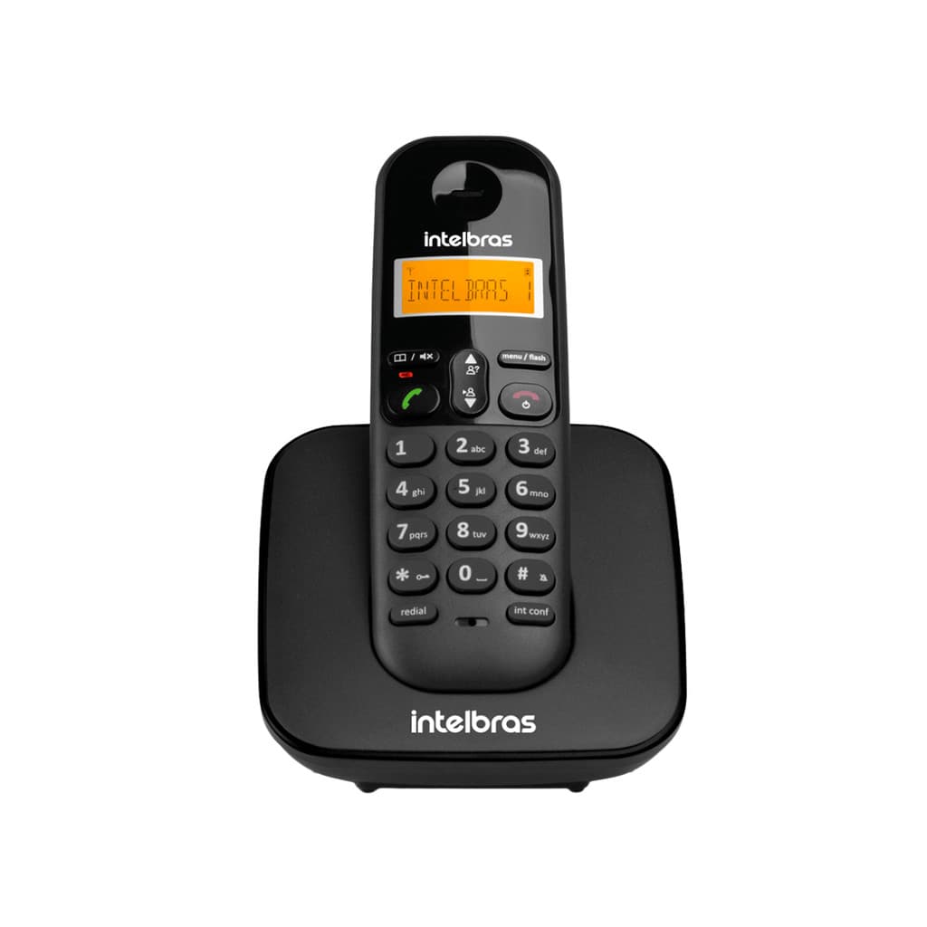 Telefone Sem Fio Intelbras TS 3110 Preto, DECT 6.0, Identificador Chamadas, Viva-Voz