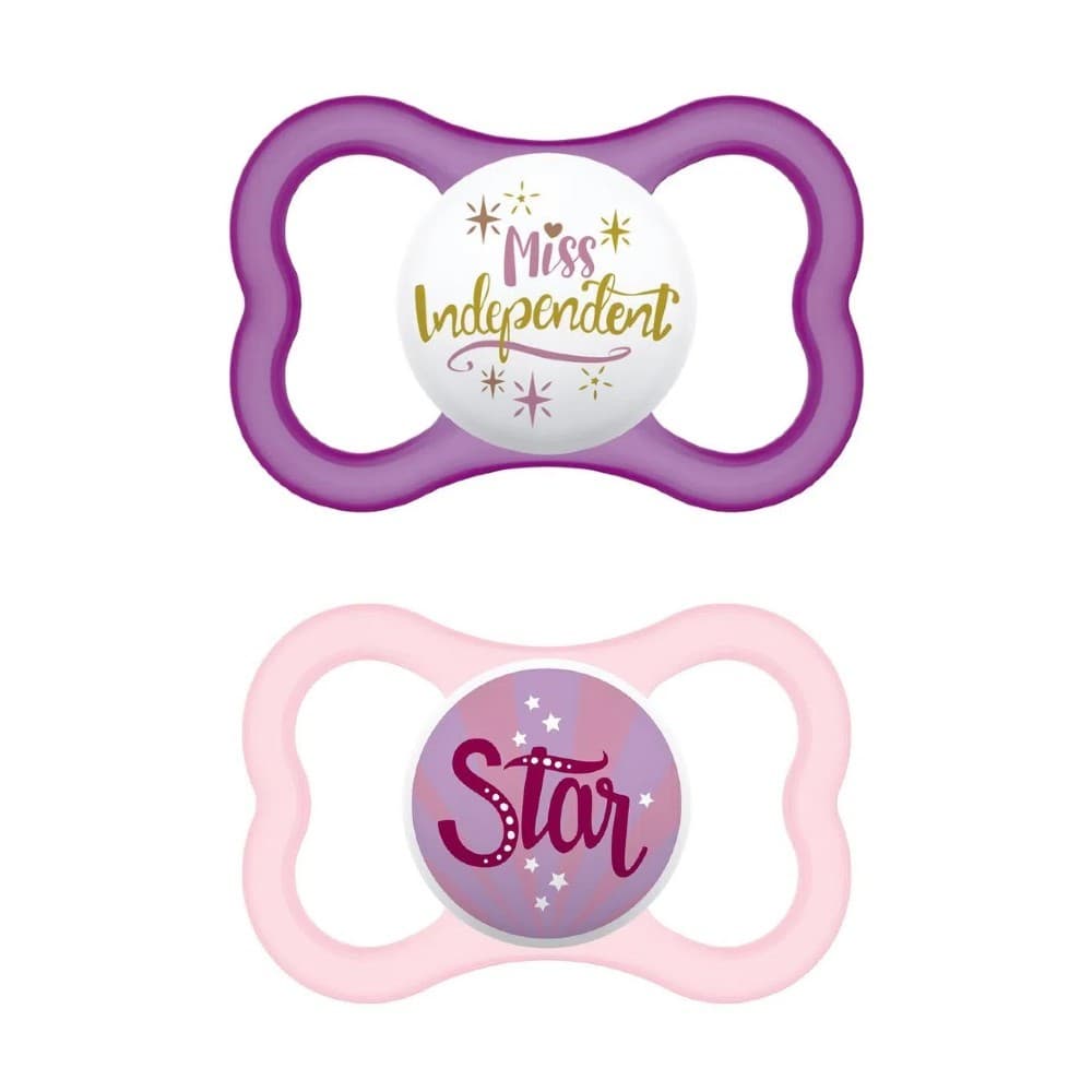 Kit 2 Chupetas Bico de Silicone Air 6m+ Rosa - MAM