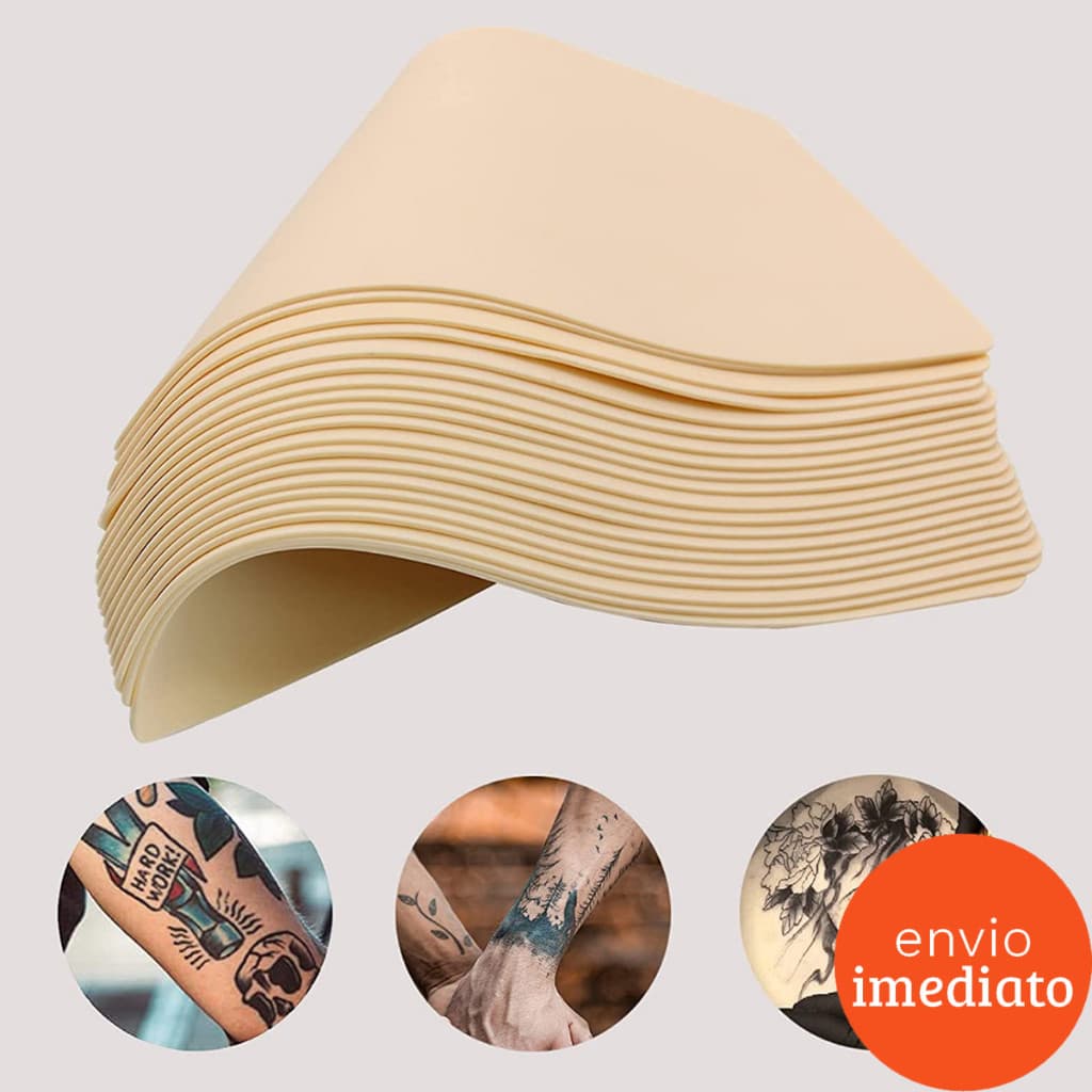Kit 10 Pele Artificial Treino Tattoo Tatuagem Microblading Micropigmentação