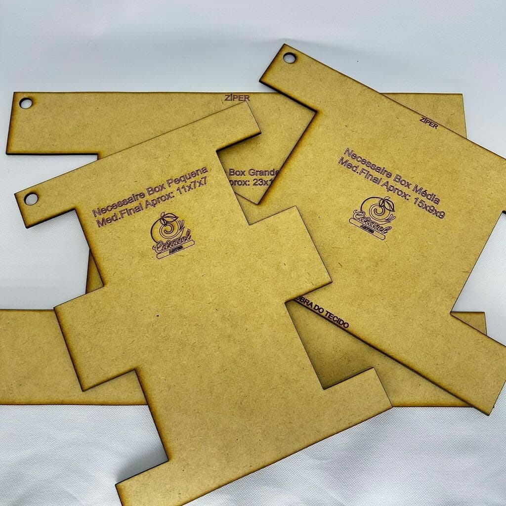 MOLDE EM MDF - Necessaire Box 3 Tamanhos