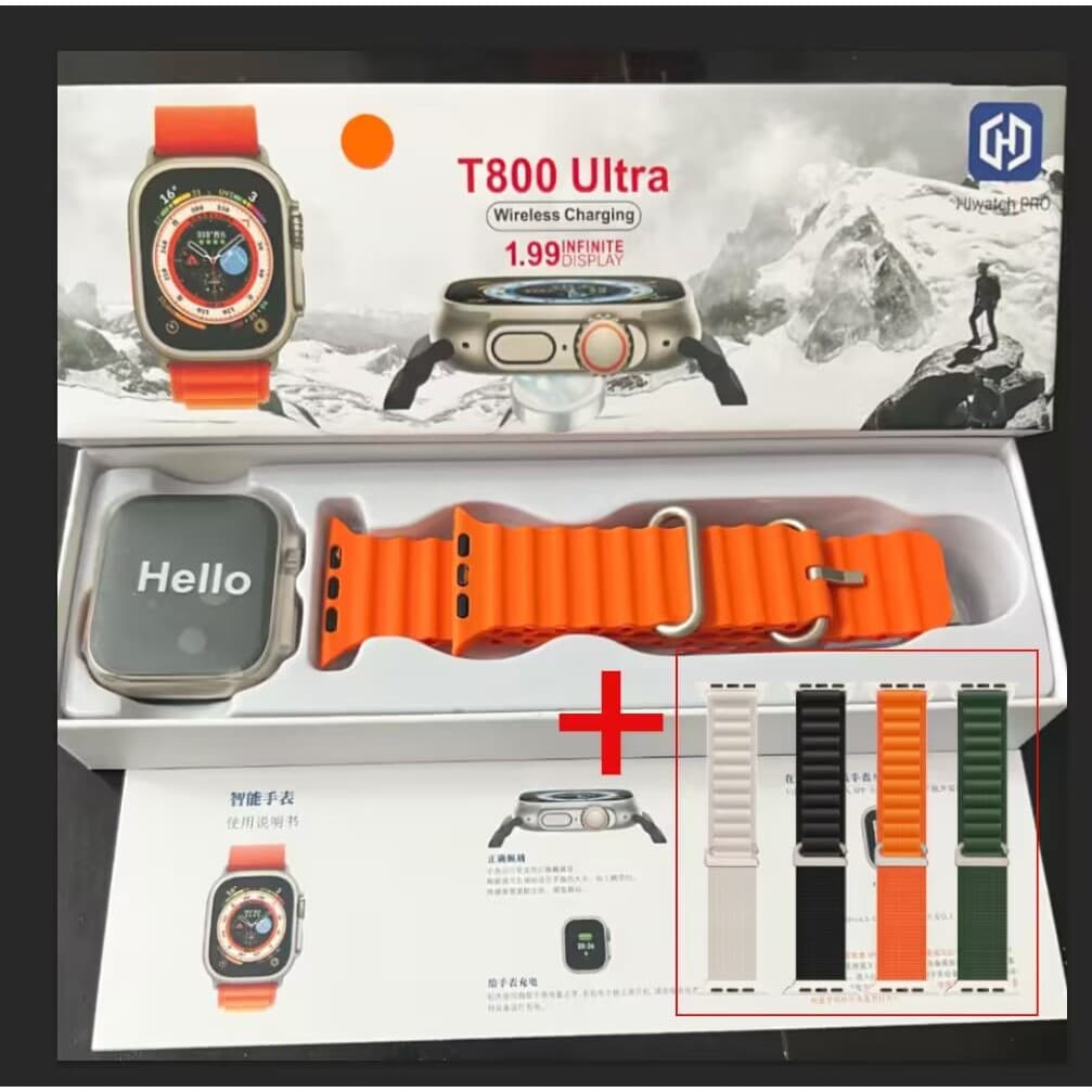 2025 Nova Série 8 Relógio T800 Ultra2 MAX Smart Watch Esportivo Sem Fio À Prova D'água