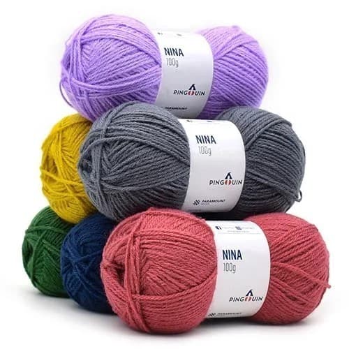 Lã Nina Pingouin Pinguim Novelo 100g Kit 5 unidades