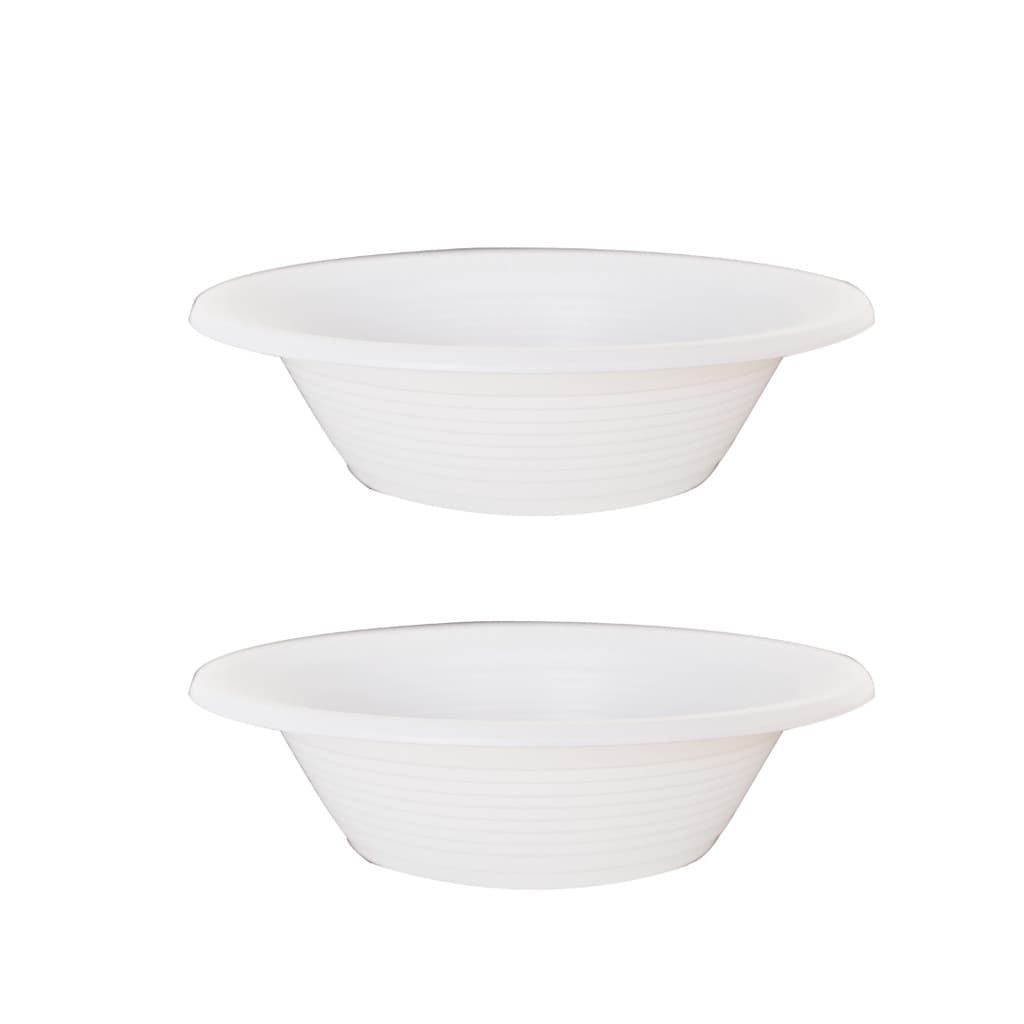Prato Fundo Cumbuca Descartável 15cm Branco para Petiscos / Salgados 10 Unidades