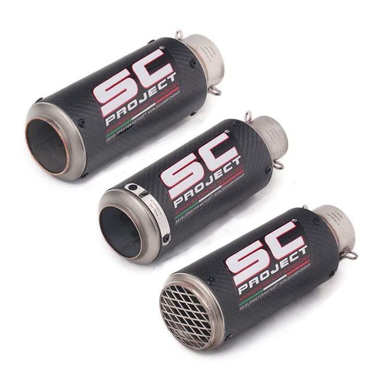 51MM 60MM Entrada De Fibra De Carbono Real Ponta De Escape Da Motocicleta Deslizamento-on Silenciador De Tubo Universal