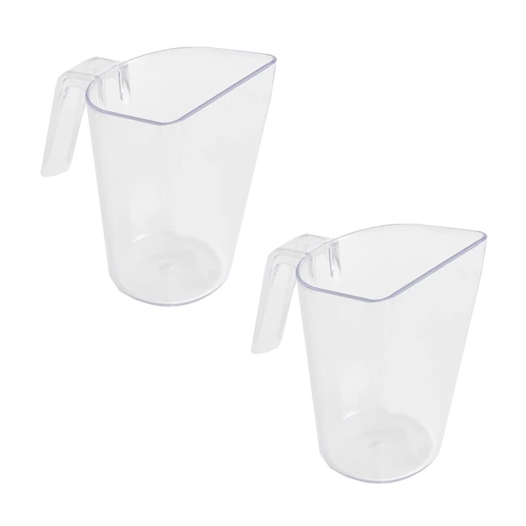 Kit 2 Canecas concha medidora 320 ml poliestireno cozinha receitas produtos à Granel grãos sementes