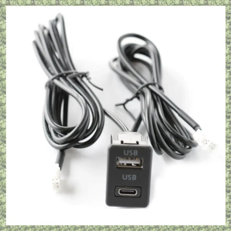 (Qxcw) Adaptador De Cabo De Extensão De Interface De Painel De Porta USB + TYPE-C Carro Tomada De Navegação De Veículo