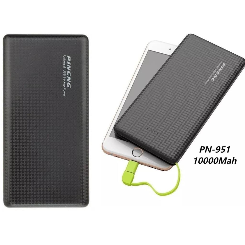 Carregador Portátil Pineng Power Bank 10.000mah , 5000mah com adaptador iPhone e V8