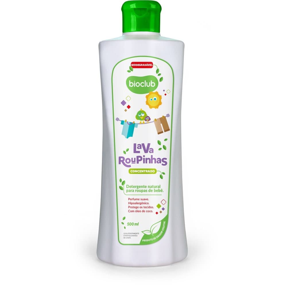 Lava Roupas Concentrado Detergente Natural - Lava Roupinhas Bioclub® 500ml