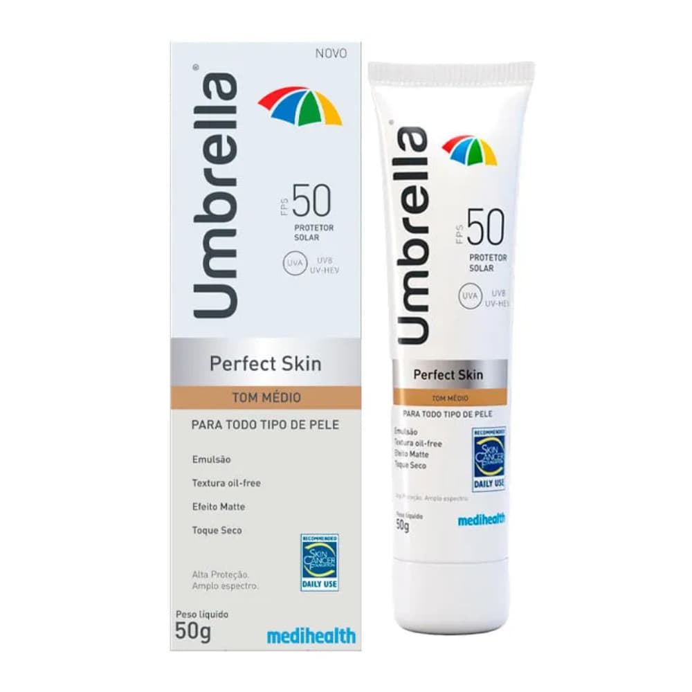 Protetor Solar Umbrella Perfect Skin FPS50 Tom Médio 50g